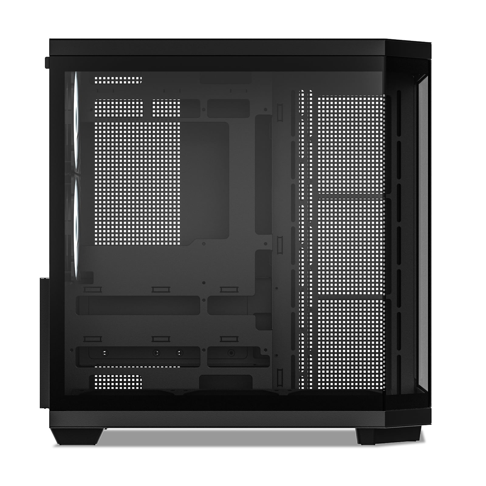 Vetroo CT3 ATX Mid-Tower Gaming Computer PC Case, Triple-Sided Tempered Glass Panoramic View, Supports 360mm Radiator & 11 Fans, Up to 410mm GPU, Type-C Ready, High-Airflow for 50 Series GPUs - Black