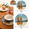 thumbnail image 3 of SKYSONIC 2Pcs Couple Pineapples Beach Pot Holders Trivets, Tropical Summer Cotton Thread Weave Trivet Heat Resistant Mats Pot Teapot Protection Table Decorative, 3 of 7