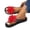 Red, variant on Boho Beach Slides Flip Flop for Women Casual Bohemian Flower Memory Foam Dress Slip on Sandals Indoor Outdoor