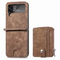 thumbnail image 4 of Galaxy Z Flip 4 Wallet Case with Card Holder【2 in 1 Detachable】【 Zipper Wallet】, Slim Fit Retro PU Leather Protective Flip Phone Cover for Samsung Galaxy Z Flip 4 5G 2022, 4 of 8
