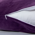 thumbnail image 2 of Flxxie Velvet Soft and Cozy Body Pillowcase, Luxury Fuzzy Long Body Pillow Cover with Zipper for All Seasons, 20"x54", Purple, 2 of 5