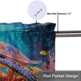 thumbnail image 5 of Sea Turtle Curtain Valance for Kitchen Nautical Ocean Undersea Animal Marine Life Plant Coral Seaweed Rod Pocket Valances for Bedroom Living Room Dining Room 54 by 18 in, 1 Panel, 5 of 6