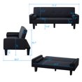 Futon Sofa Beds, 71" Upholstered Convertible Sofa Couch, Recliner