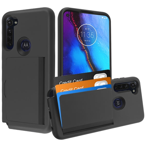 Motorola Moto G Stylus Wallet Phone Case with 3 Cedit Cards ID Holder