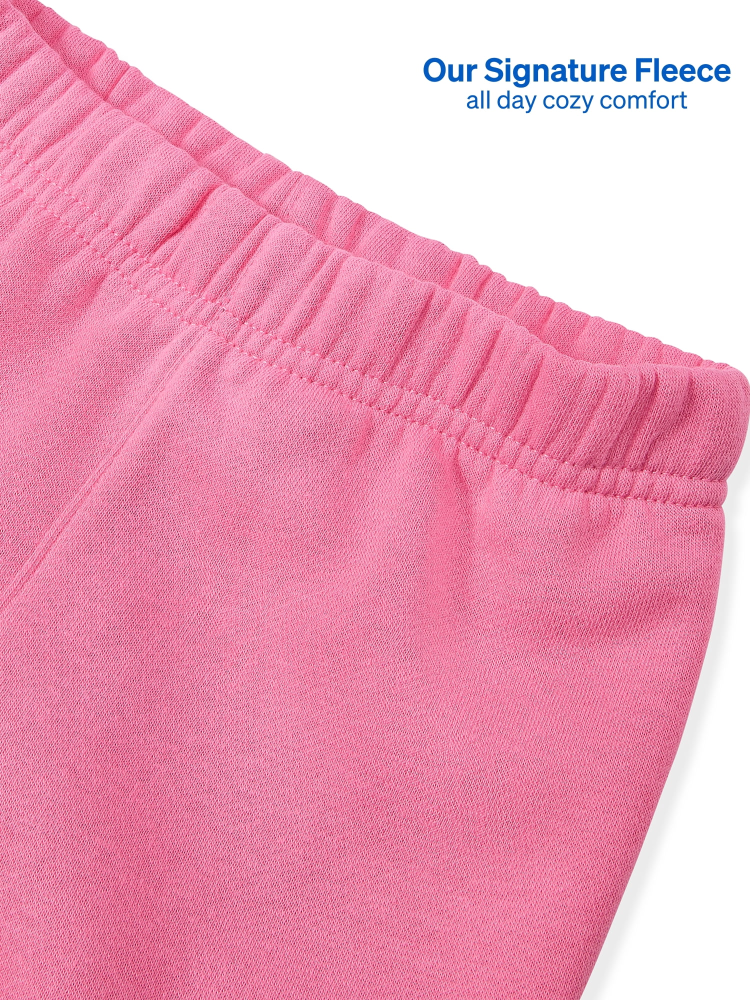 Garanimals Baby & Toddler Girls Fleece Sweatpants, Wide Leg, Sizes 0-6T