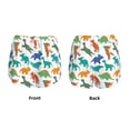 thumbnail image 6 of Uemuo Colorful Dinosaur Pattern Women's Athletic Shorts High Waisted Running Shorts with Liner Pockets Gym Elastic Workout Shorts-Small, 6 of 9