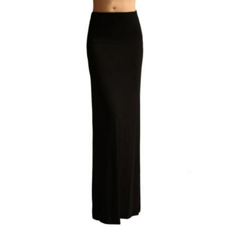 - EFINNY Women Sexy High Elastic Waist Foldover Long Jersey Maxi Skirts