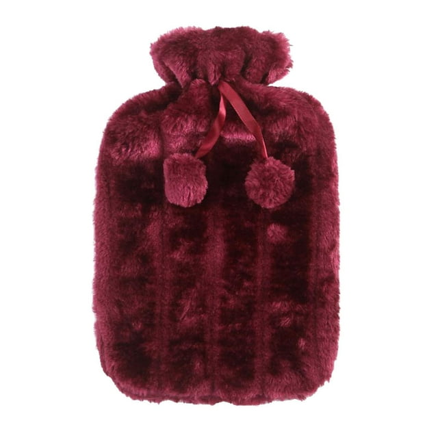 Hot Water Bottle with Cover 2L Hot Water Bottle Artificial Plush Cloth Hot Water Bottle Thermotherapy Cold Protection Detachable Hand Warmer Hot Water Bottle Hot and Cold Water Bottle