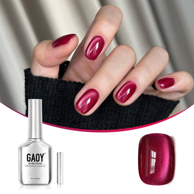 Esmalte de uñas GAOY Glassy Cat Eye Gel 16 ml con imán 2220 Ruby