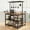 Black & Natural-47", variant on Garvee 47'' Kitchen Island with Storage, Table with Seating, 3-Tier Bakers Rack, Microwave Stand, 5 Hooks, Dining & Living Room, Black & Natural