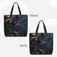thumbnail image 2 of Easygdp Elegant Gold Scrollwork Bolsa Tote para Mujer, Bolso de Hombro para Trabajo, Playa, Viajes, Compras y Supermercado, 2 of 7
