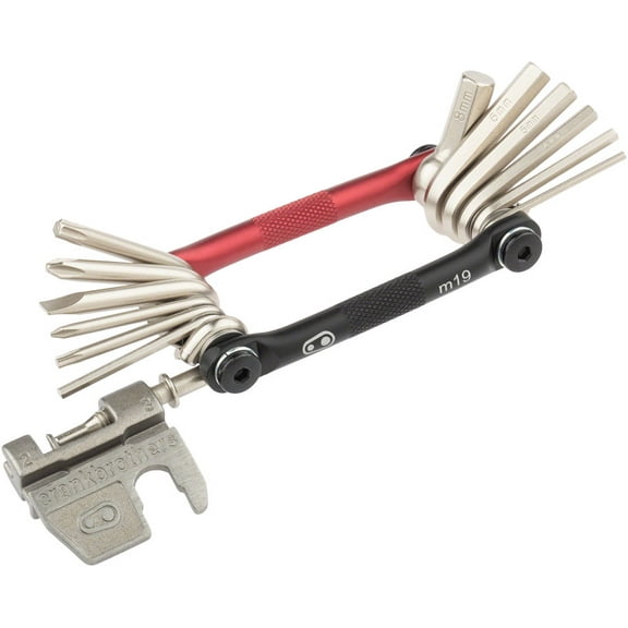 Crank Brothers Multi 19 Tool Black Red Hex Phillips Flat Torx Spoke Chain Tool
