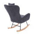thumbnail image 2 of EBQOSK Teddy Upholstered Nursery Rocking Chair for Living Room Bedroom Dark Gray, 2 of 7