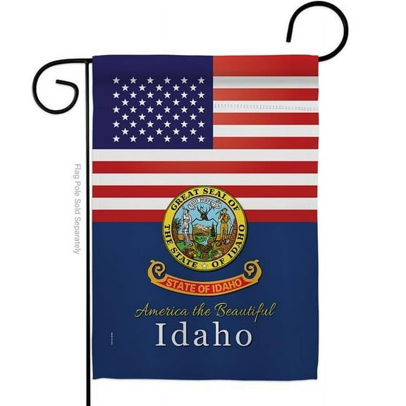 Americana Home & Garden G142564-BO 13 x 18.5 in. USA Idaho American State Vertical Garden Flag with Double-Sided House Decoration Banner Yard Gift