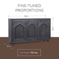 thumbnail image 2 of Maven Lane Patrin Handmade Heritage Wooden Sideboard in Black Distressed Finish, 2 of 6