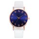 thumbnail image 1 of Reloj de cuarzo de aleación informal de moda para hombre, reloj de pulsera con correa de cuero, relojes para niños (blanco), 1 of 1