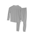 thumbnail image 4 of VBTAPA Men's Sweatsuit Two Piece Outfits Solid Color Casual Jogging Sports Suits Crewneck Long Sleeve Pullover Tops and Drawstring Pants Set with Pockets Deal of The Day Gray M, 4 of 7