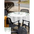thumbnail image 5 of Outdoor Tablecloth with Umbrella Hole for Patio/Picnic/Party/Camping, Eucalyptus Leaf Sage Green Waterproof Table Cloth Square Cover Washable, Spring Weeping Leaves Botanical (60"x 60"), 5 of 8