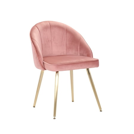 Porthos Home Daija Velvet Dining Chairs With Stylish Gold Chrome Legs, Supportive Semi-circular Back And Comfortable Cushion (Great As Accent Chairs, Side Chairs Too)