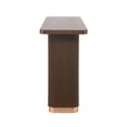 thumbnail image 3 of Euroco 58.25" Long Console Table with Fluted Metal Base,Modern Narrow Entryway Table,Accent Sofa Table Behind Couch with Storage for Entrance, Hallway, Living Room, Brown, 3 of 9
