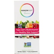 (3 Pack) Rainbow Light Vibrance Teen Girl's Multivitamin Plus Healthy Skin Support Mini Tab 180 Tablet