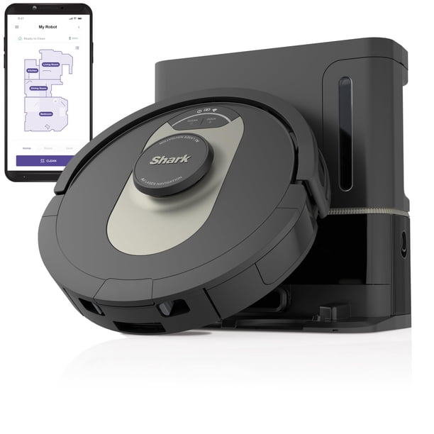 Robot aspirador Shark AV2501AE AI reacondicionado con base XL HEPA de 60 días, navegación LIDAR, per