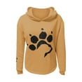 thumbnail image 5 of Women Hoodies Women's Casual Cat Paw Print Long-Sleeved Pullover Hooded Thin Fleece Sweater, 5 of 7