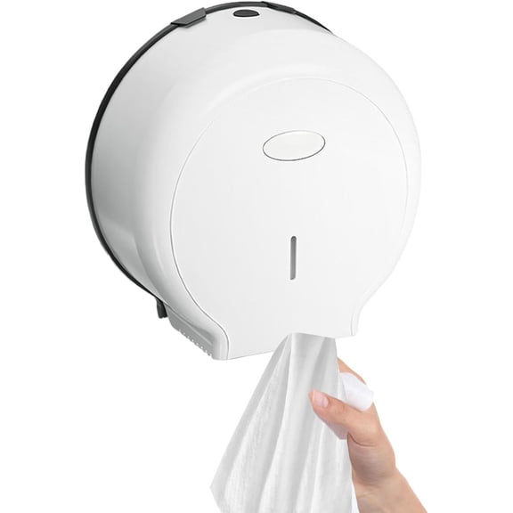 Large Wall Mount Toilet Paper Holder No Drilling Waterproof Dispenser For Bathroom Kitchen