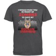 thumbnail image 1 of I Would Push You Zombies German Shepherd Dark Heather Adult T-Shirt - 5X-Large, 1 of 1