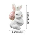 thumbnail image 1 of Rabbit Ornament Resin Figurine Desktop Decoration for Home Office, 1 of 8