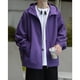 thumbnail image 5 of Otoño e Invierno gabardina de talla grande abrigo medio largo más chaqueta gruesa con capucha de lana impermeable traje de asalto holgado, 5 of 5