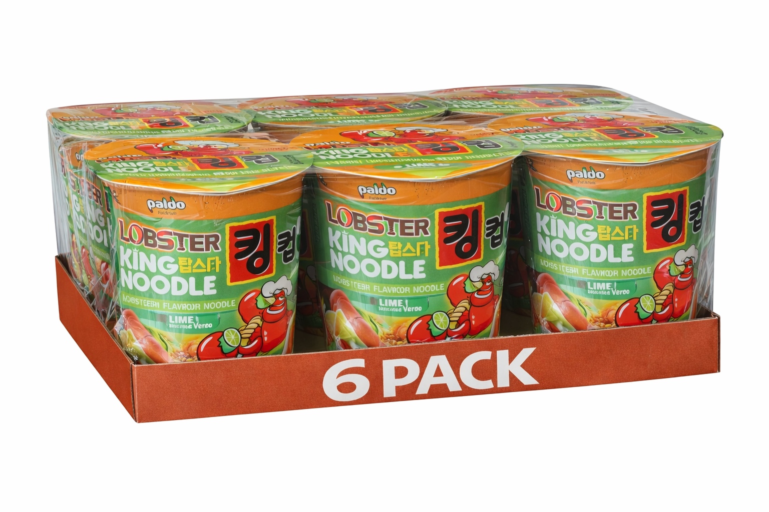 Paldo Fun & Yum Instant Cup Noodle Soup, Shrimp Broth, 86g x 12