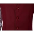 thumbnail image 3 of Boy's 4 Button Formal Boy Suit Vest White Shirt and Die 14Years Burgundy, 3 of 5