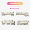 thumbnail image 2 of ijuicy 121”W Convertible U/L Shaped Sectional Couches and Sofas, 6 Seater Modular Sectionals for Living Room, Beige, 2 of 7