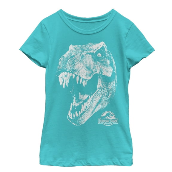 Girl's Jurassic Park Tyrannosaurus Rex  Graphic Tee Tahiti Blue Medium
