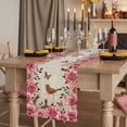 thumbnail image 2 of Table Runners 120 Inches Long Dress Scarves, Pink Roses Birds Vintage Farmhouse Coffee/Dining/Kitchen Table Runner for Living Room, Spring Floral Butterflies 13x120 Inch, 2 of 9