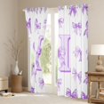 thumbnail image 3 of Homewish Cartoon Monogrammed H Black Out Curtains for Teens, Kawaii Princess Bow-tie Curtains Pack of 2 (42x63 Each), Purple Letter Bedroom Curtains, Black Out Curtains Decor, 3 of 6