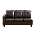 thumbnail image 6 of Modern L-Shape Sectional Sofa for Living Room, Modular Leather Sleeper Sofa Couch With Chaise For Bedroom, Brown, 6 of 7