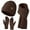 Coffee, variant on REDESS Winter Beanie Hat,Scarf and Gloves sets for Women and Men,Dark gray