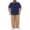 thumbnail image 2 of INSPIRE CHIC Men's Big & Tall Contrast Collar Short Sleeves Breathable Casual Polo Shirt XL Dark Blue, 2 of 5