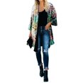 thumbnail image 6 of Babysbule Winter Jackets for Women Women's Autumn Flare Sleeve Sequins Metallic Open Front Cardigan Coat, 6 of 9