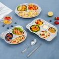 thumbnail image 4 of Kid Feeding Mat Baby Stainless Steel Bowl Compartment Container Storage Tray Food Dinner Trays Food Container 03, 4 of 6