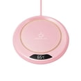 thumbnail image 2 of Calentador de tazas de bebidas, almohadilla de aislamiento constante de café eléctrico de invierno, 3 ajustes de temperatura, tapete calentador de , Rosado Baoblaze taza de almohadilla de calentamiento, 2 of 8