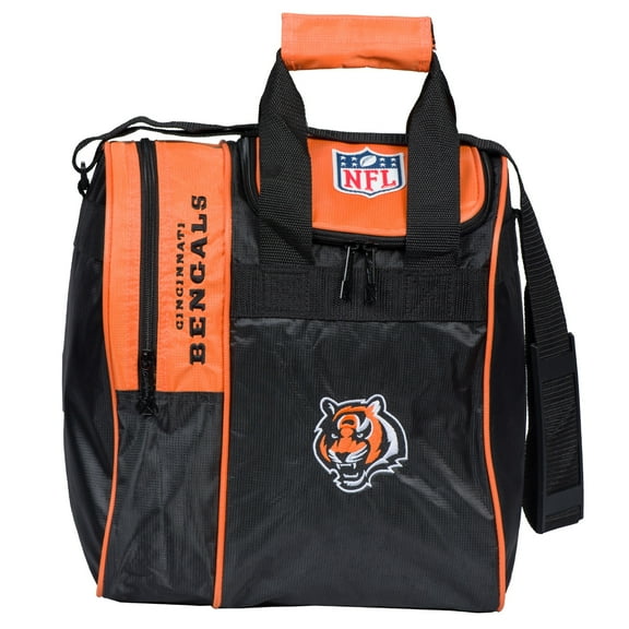 Cincinnati Bengals Single Bowling Ball Tote Bag with Shoe Compartment