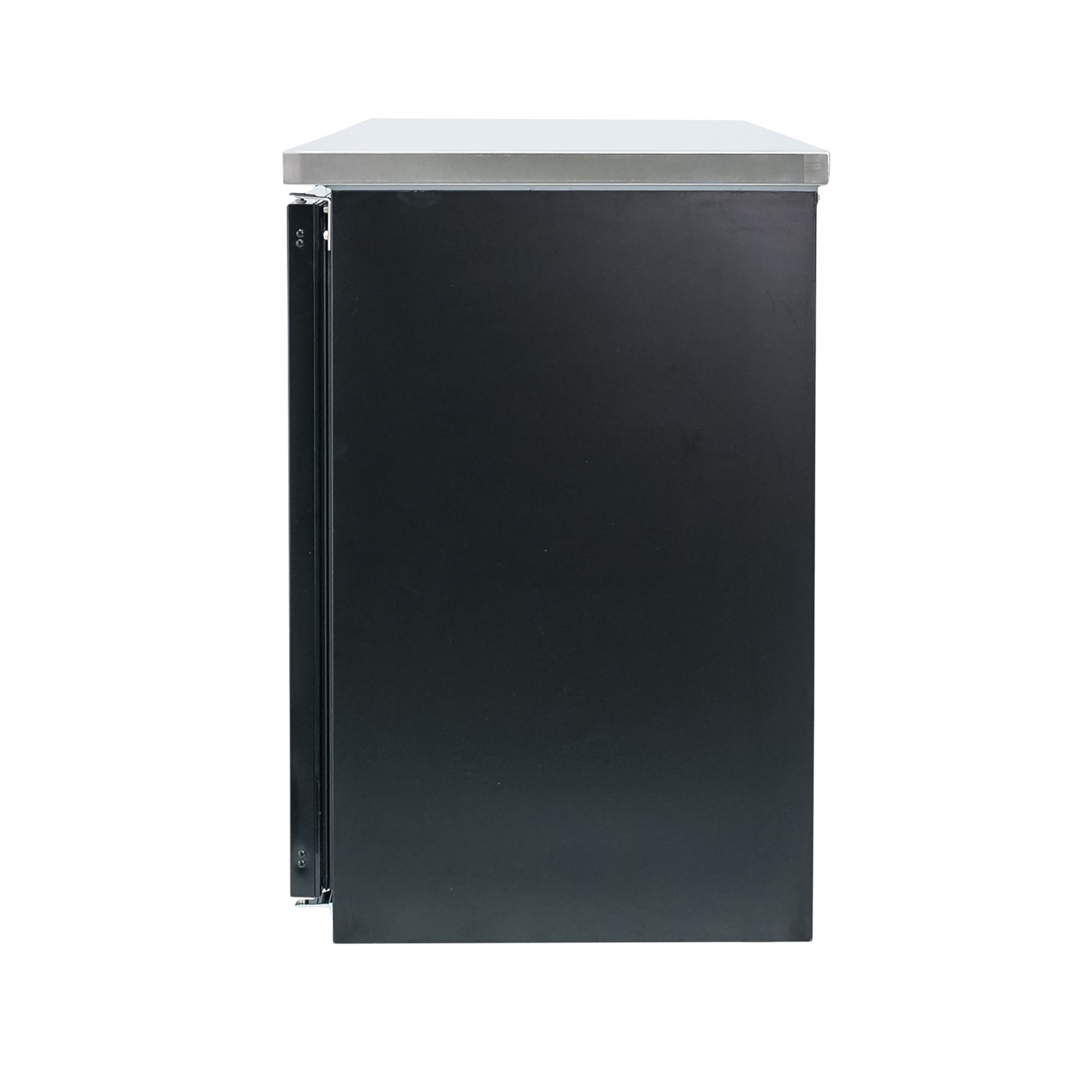 Norpole 16 cu. ft. 2-Glass Door Under Bar Refrigerator, Black in Black