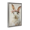 thumbnail image 2 of Stupell Industries Shabby Chic Bunnykins with Pink Crown Gray Floating Frame Canvas Art, 17 x 25, by Tina LeCour, 2 of 8