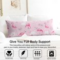 thumbnail image 3 of Long Body Pillow Cover - Soft & Breathable, Hidden Zipper, 20"x54", Tropical Flamingo & Floral Print - Perfect Gift for Beach Lovers, Side Sleepers, Summer Home Decor, 3 of 7