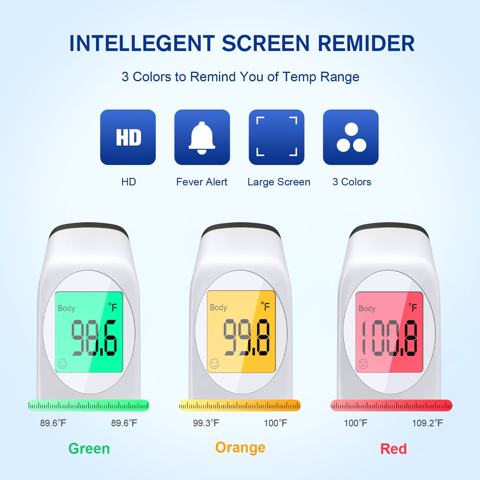 DISEN Forehead Thermometer for Adults and Kids,Baby Thermometer with 35 Memory & Mute Function,No-Touch Infrared Thermometer with LED Display, Ideal for The Whole Family