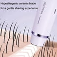 thumbnail image 6 of MUSICOZY Electric Razors for Women,2 in 1 Bikini Shaver Trimmer for Women,Ipx7 Waterproof Rechargeable Dusk Razor, Body Painless Razor for Face Leg Underarm Arm Purple, 6 of 12