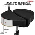 thumbnail image 3 of 5 Core Drum Throne 5" Padded Split Spine Support 4 Legged 441Lb Capacity Stool w Backrest, 3 of 11